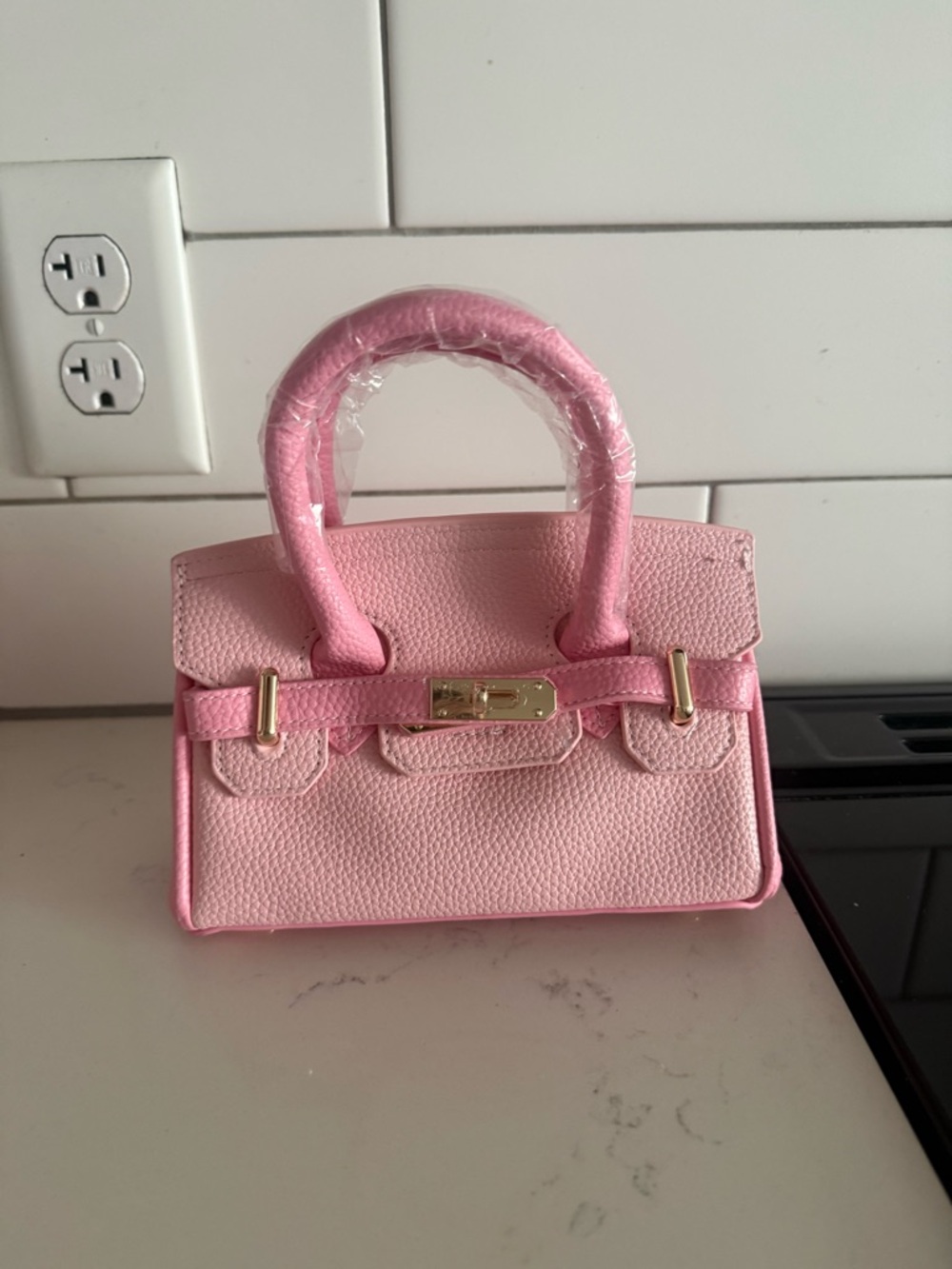 Pink Mini Structured Top-Handle Bag - Picture 3 of 3